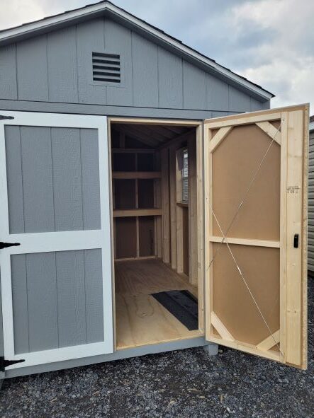 shed with an open door