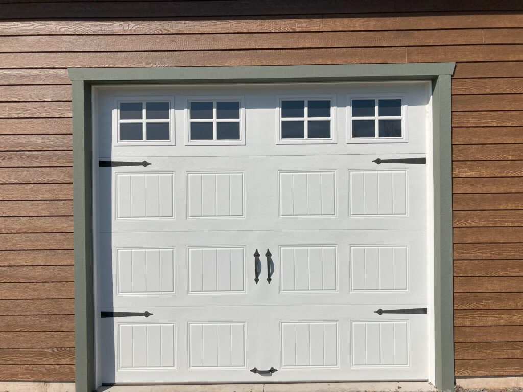 close-up of garage door
