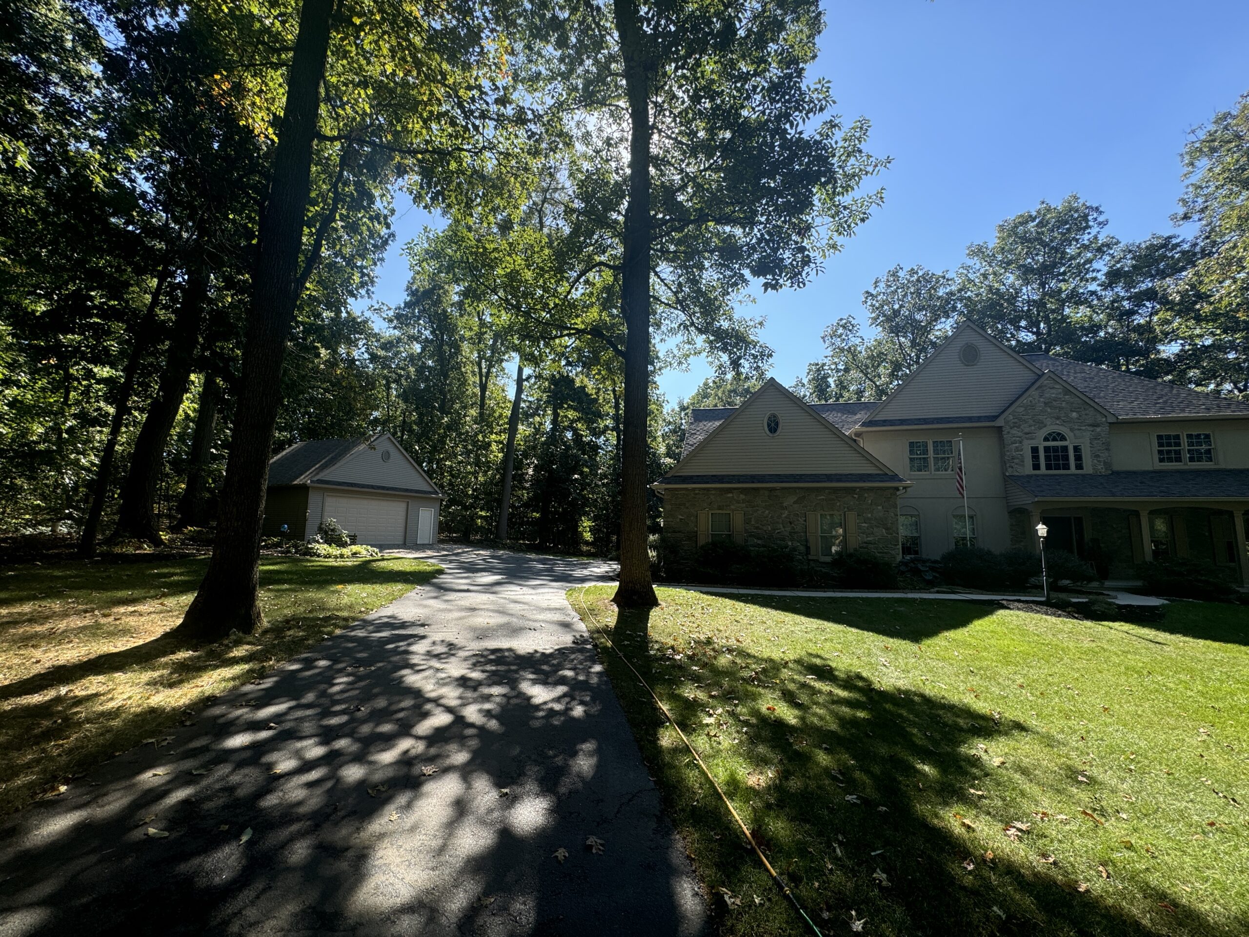 2 Car plus Attic Space 26x26 Vinyl Garage w Portica Roof (1)