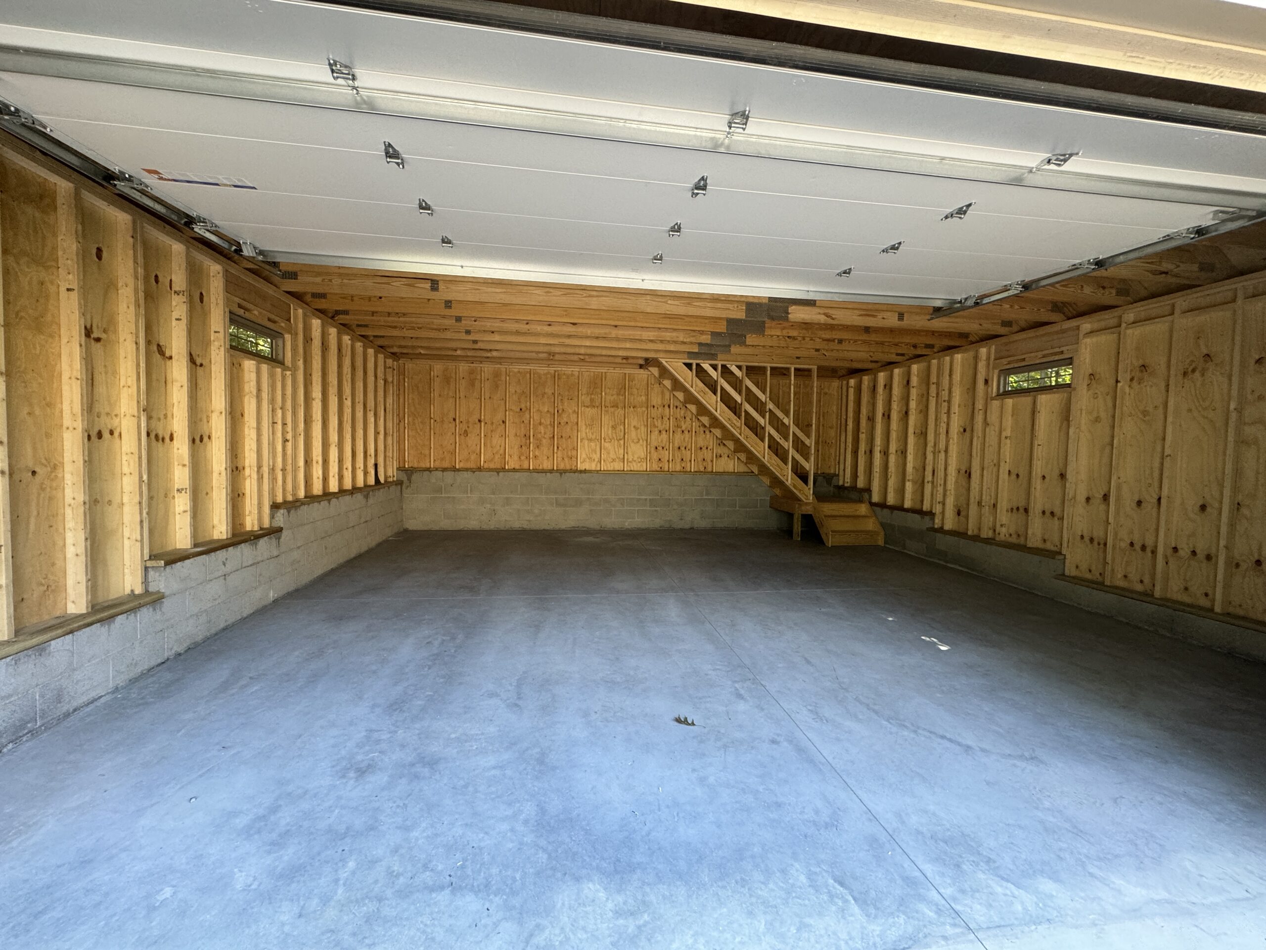 2 Car plus Attic Space 26x26 Vinyl Garage w Portica Roof (4)