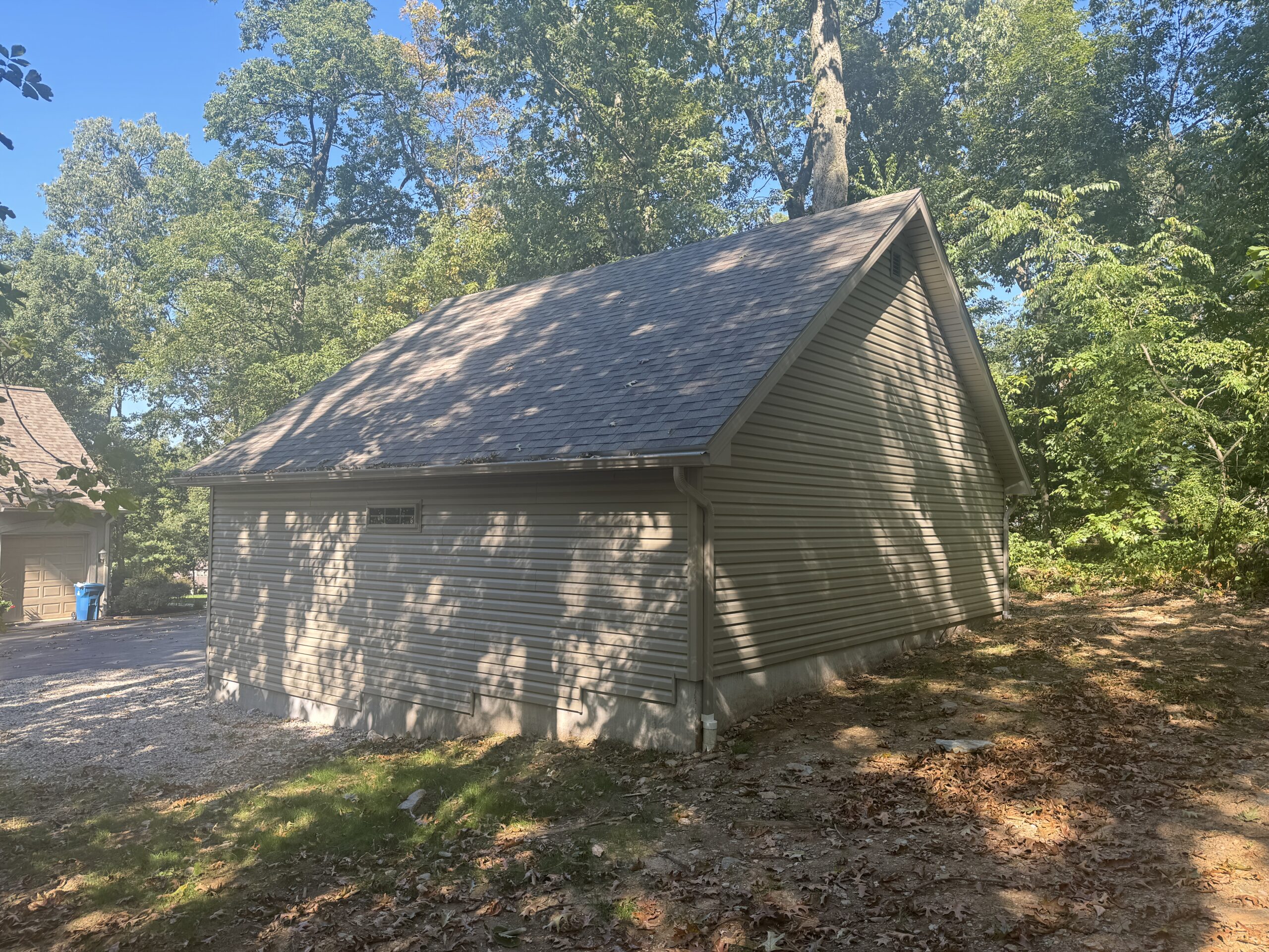 2 Car plus Attic Space 26x26 Vinyl Garage w Portica Roof (8)