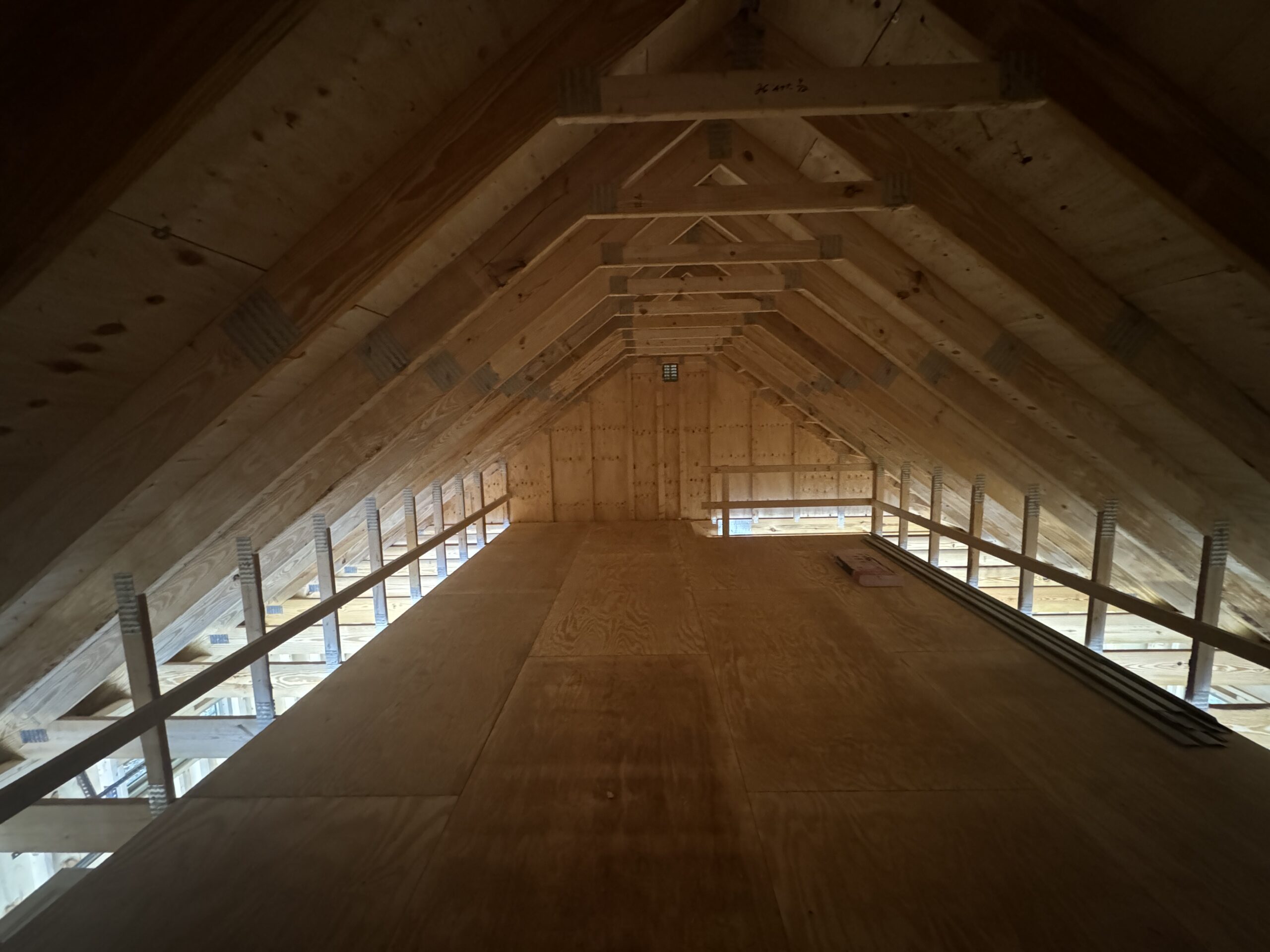 2 Car plus Attic Space 26x26 Vinyl Garage w Portica Roof (9)